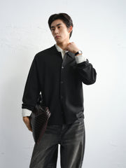 Men's Loose-Fit Acetate Cardigan