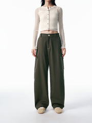 Women's Utility Wide-Leg Curved Pants