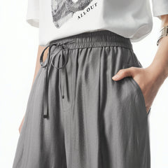 Women's Drawstring-Waist Straight-Leg Pants