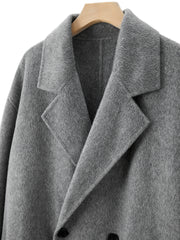 Men's Double-Breasted Pocket Wool Coat