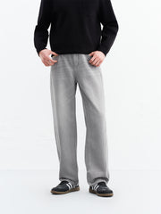 Men's Distressed Jeans with Leather Patch