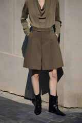 Women's Cropped Structured Suit Set