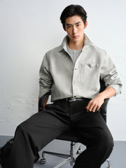 Men's Allover Textured Jacquard Shirt
