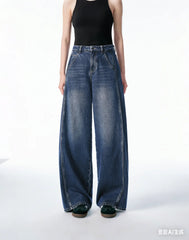 Women's Casual Wide-Leg Banana Jeans