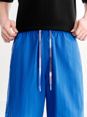 Men's Blue Casual Mid-Length Shorts