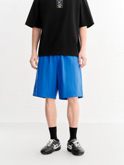 Men's Blue Casual Mid-Length Shorts