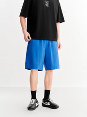 Men's Blue Casual Mid-Length Shorts