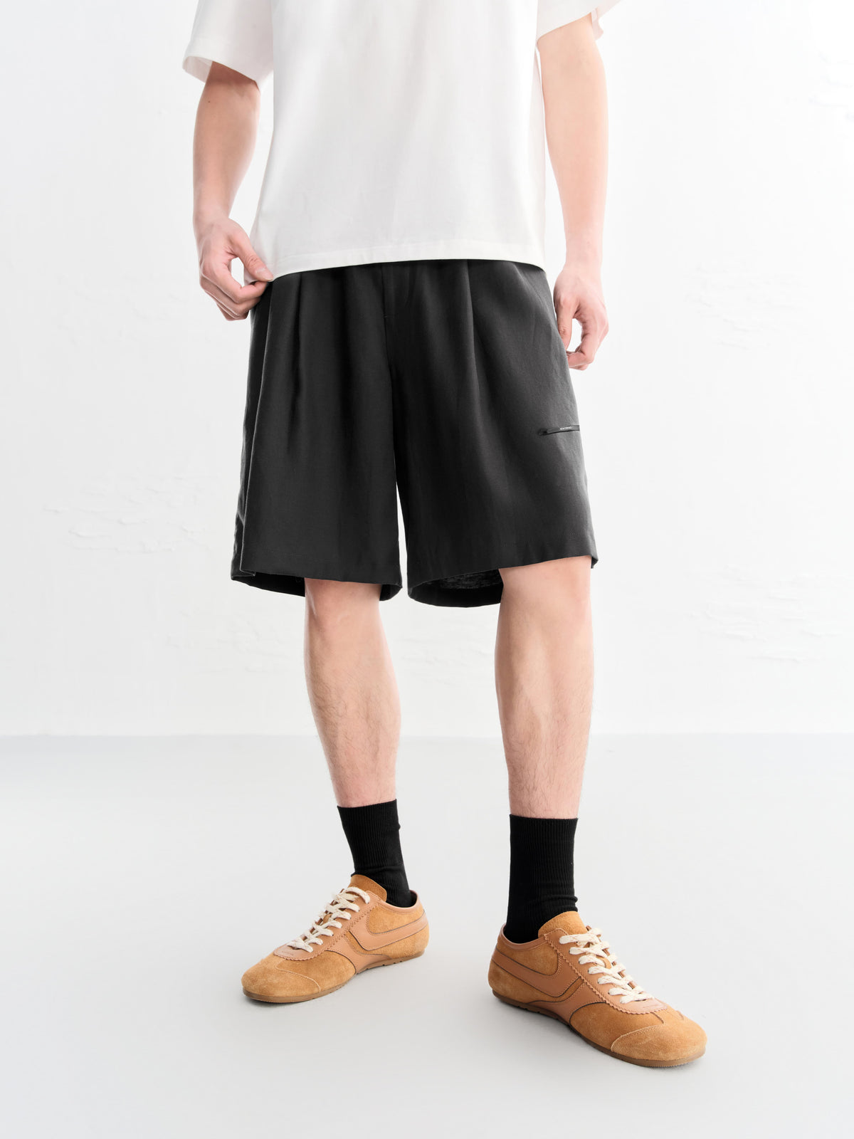 Men's Lyocell-Linen Blend Casual Shorts