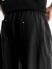 Men's Casual Black Straight Pants