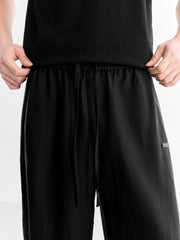 Men's Casual Black Straight Pants