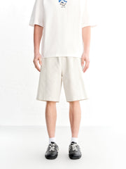 Men's casual elastic waist jacquard shorts