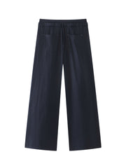 Women's Casual Double-Waist Straight Leg Pants