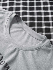Women's Casual Fake Two-Piece Plaid Dress