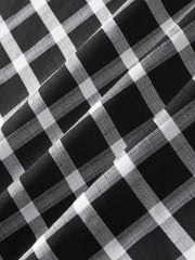 Women's Casual Fake Two-Piece Plaid Dress