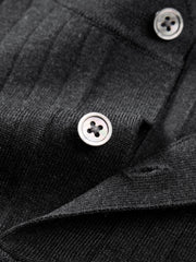 Men's Textured Knit T-Shirt with Henley Collar