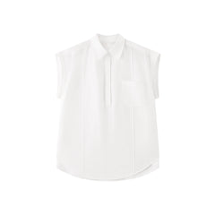 Women's Casual Sleeveless Lyocell Blend Shirt
