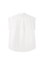 Women's Casual Sleeveless Lyocell Blend Shirt