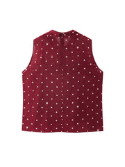 Women's Casual Polka Dot Camisole Top Two-Piece Set