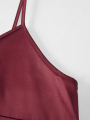 Women's Casual Polka Dot Camisole Top Two-Piece Set