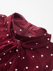 Women's Casual Polka Dot Camisole Top Two-Piece Set