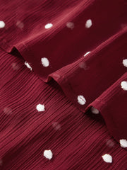 Women's Vacation-Style Red Polka Dot Dress