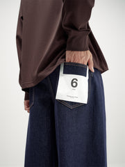 Men's Vintage Contrast-Stitch Wide-Leg Jeans