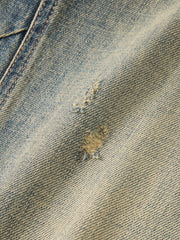 Men's Vintage-Wash Curved Wide-Leg Pants