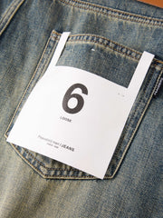 Men's Vintage-Wash Curved Wide-Leg Pants