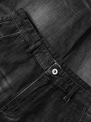 Men's Vintage-Wash Curved Wide-Leg Pants