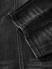 Men's Vintage-Wash Curved Wide-Leg Pants