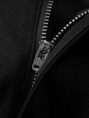 Men's Casual Tapered Black Drape-Fit Trousers