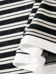 Men's Casual Striped Faux-Layer Long-Sleeve T-Shirt