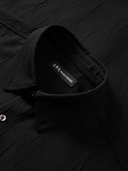 Men's Casual Bark-Textured Shirt