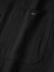 Men's Casual Bark-Textured Shirt