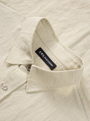 Men's Old Money Style Textured Linen Shirt