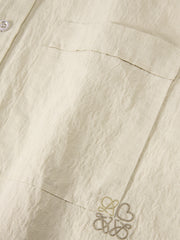 Men's Old Money Style Textured Linen Shirt