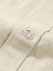 Men's Old Money Style Textured Linen Shirt