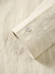 Men's Old Money Style Textured Linen Shirt