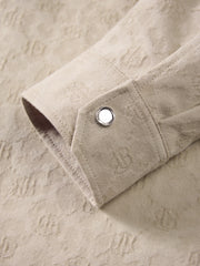 Men's Casual Textured Jacquard Shirt
