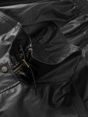 Men's Casual Waxed-Fabric Jacket