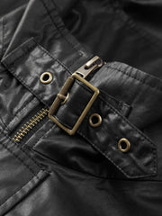 Men's Casual Waxed-Fabric Jacket