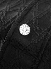 Men's Casual Shadow Jacquard Black Jacket