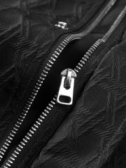 Men's Casual Shadow Jacquard Black Jacket