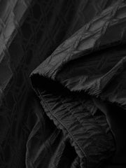 Men's Casual Shadow Jacquard Black Jacket