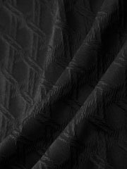 Men's Casual Shadow Jacquard Black Jacket