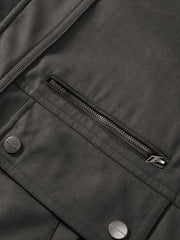 Men's Barn-Style Faux-Suede Safari Jacket