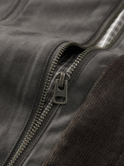 Men's Barn-Style Faux-Suede Safari Jacket