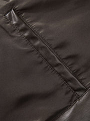 Men's Barn-Style Distressed PU Leather Lapel Jacket