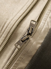 Men's Barn-Style Contrast-Collar Utility Jacket