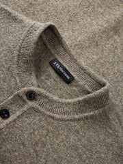 Men's Casual Henley Solid Sweater